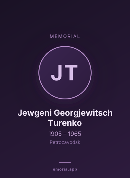 Memorial portrait of Jewgeni Georgjewitsch Turenko