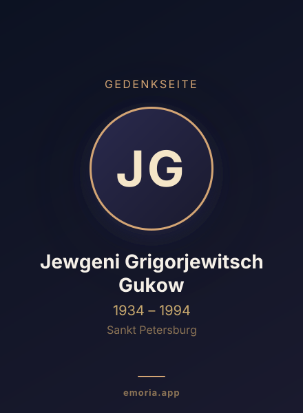 Gedenkportrait von Jewgeni Grigorjewitsch Gukow