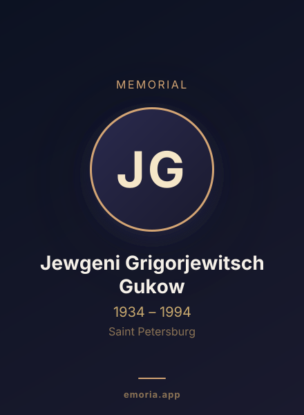 Memorial portrait of Jewgeni Grigorjewitsch Gukow