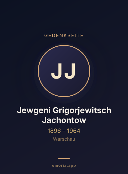 Gedenkportrait von Jewgeni Grigorjewitsch Jachontow