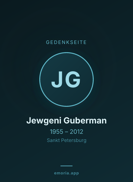 Gedenkportrait von Jewgeni Guberman