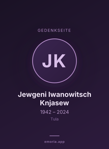 Gedenkportrait von Jewgeni Iwanowitsch Knjasew