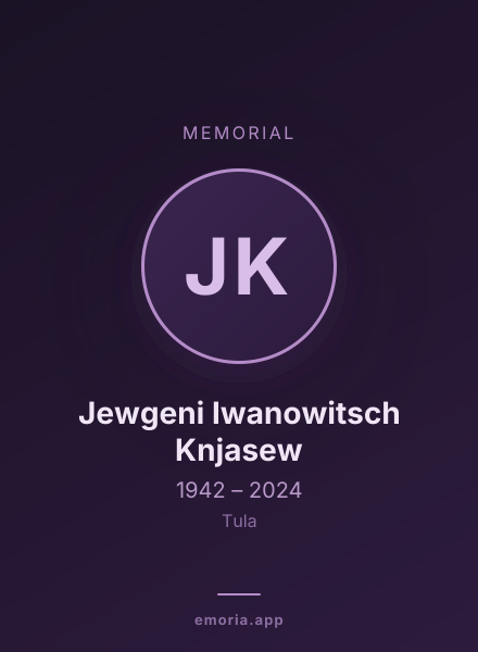 Memorial portrait of Jewgeni Iwanowitsch Knjasew