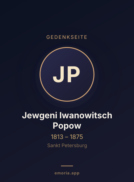 Gedenkportrait von Jewgeni Iwanowitsch Popow