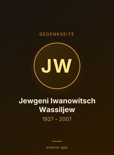 Gedenkportrait von Jewgeni Iwanowitsch Wassiljew