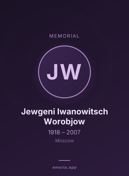 Memorial portrait of Jewgeni Iwanowitsch Worobjow