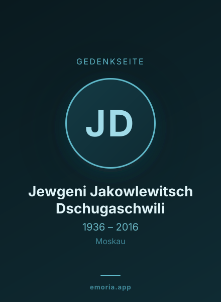 Gedenkportrait von Jewgeni Jakowlewitsch Dschugaschwili