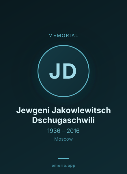 Memorial portrait of Jewgeni Jakowlewitsch Dschugaschwili