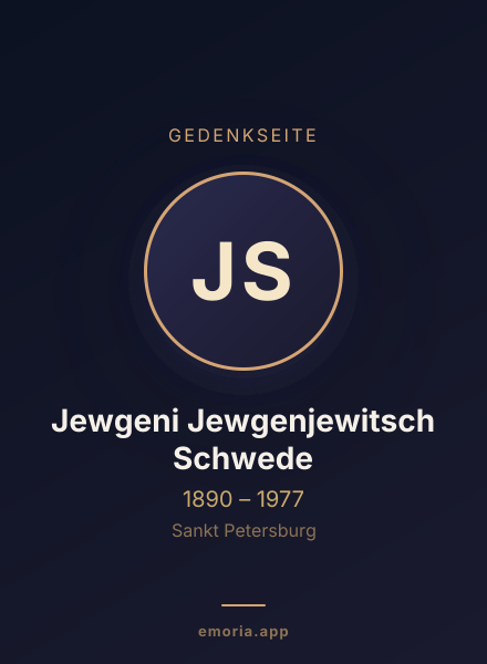 Gedenkportrait von Jewgeni Jewgenjewitsch Schwede