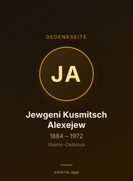 Gedenkportrait von Jewgeni Kusmitsch Alexejew