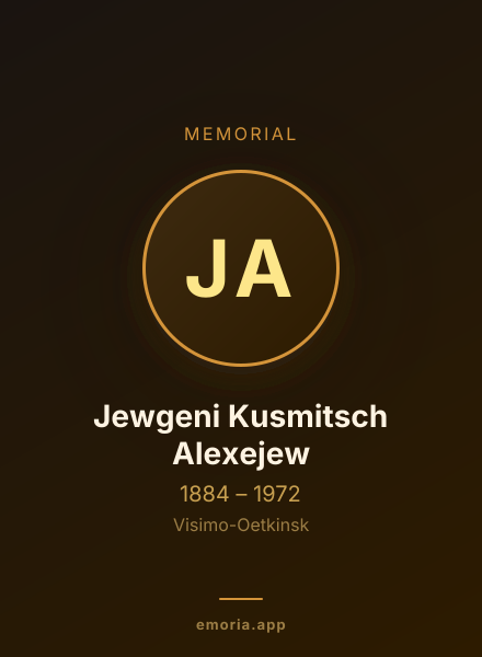 Memorial portrait of Jewgeni Kusmitsch Alexejew