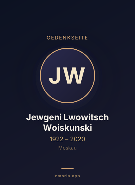 Gedenkportrait von Jewgeni Lwowitsch Woiskunski
