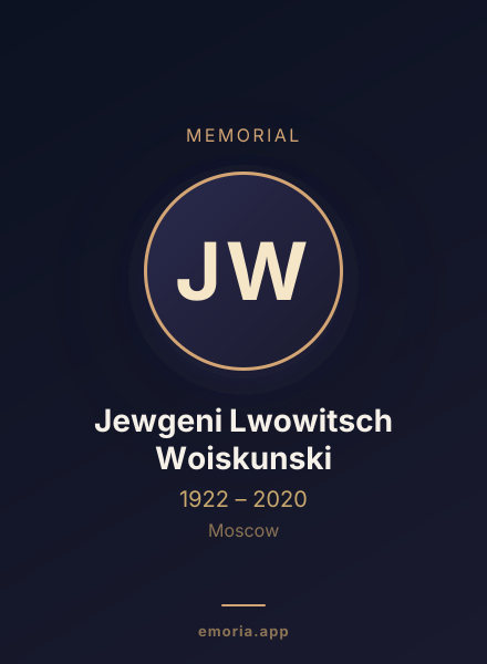 Memorial portrait of Jewgeni Lwowitsch Woiskunski