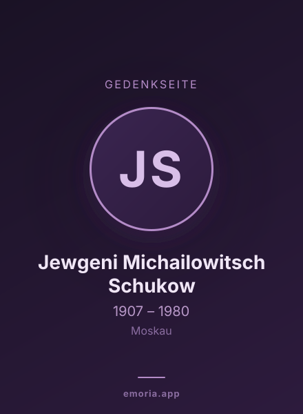 Gedenkportrait von Jewgeni Michailowitsch Schukow