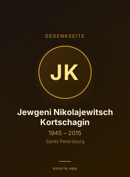 Gedenkportrait von Jewgeni Nikolajewitsch Kortschagin