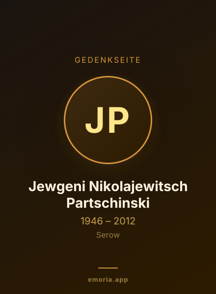 Gedenkportrait von Jewgeni Nikolajewitsch Partschinski