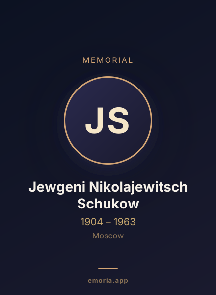 Memorial portrait of Jewgeni Nikolajewitsch Schukow