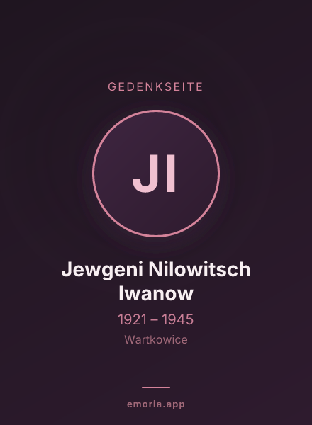Gedenkportrait von Jewgeni Nilowitsch Iwanow