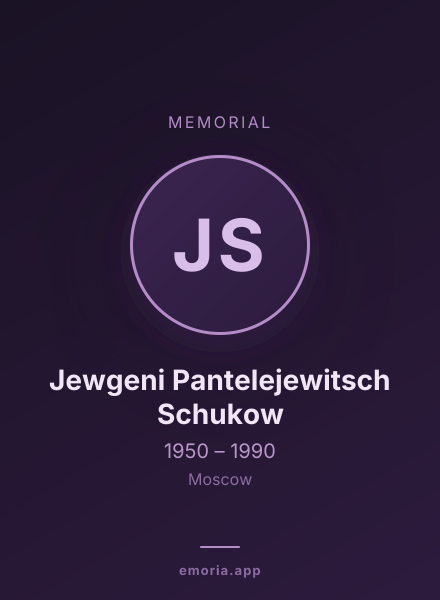 Memorial portrait of Jewgeni Pantelejewitsch Schukow