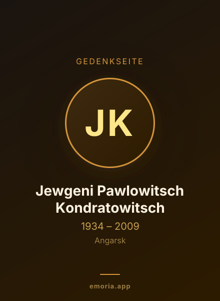 Gedenkportrait von Jewgeni Pawlowitsch Kondratowitsch