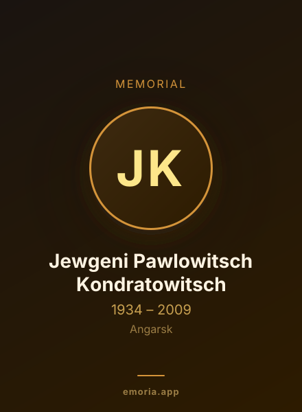 Memorial portrait of Jewgeni Pawlowitsch Kondratowitsch