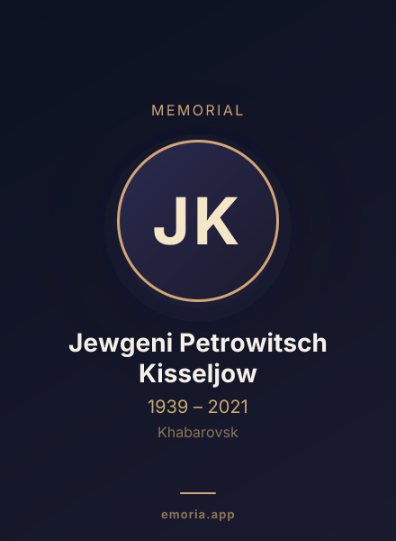 Memorial portrait of Jewgeni Petrowitsch Kisseljow