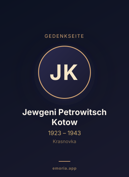 Gedenkportrait von Jewgeni Petrowitsch Kotow