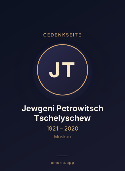 Gedenkportrait von Jewgeni Petrowitsch Tschelyschew