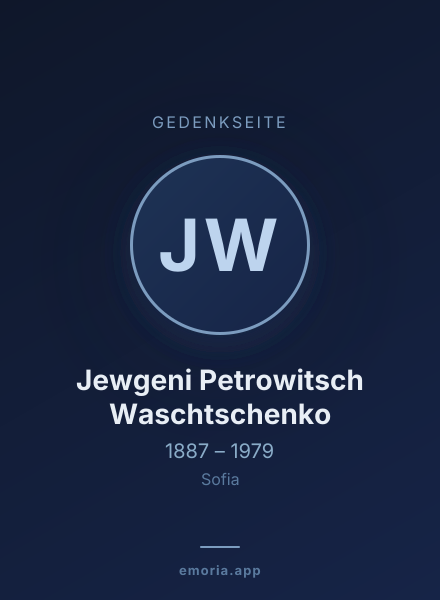 Gedenkportrait von Jewgeni Petrowitsch Waschtschenko