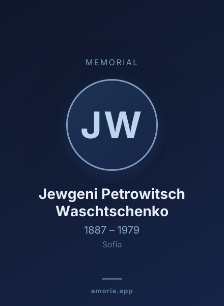 Memorial portrait of Jewgeni Petrowitsch Waschtschenko