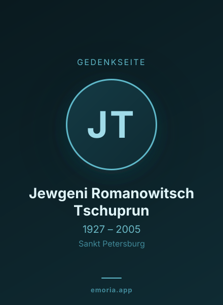 Gedenkportrait von Jewgeni Romanowitsch Tschuprun