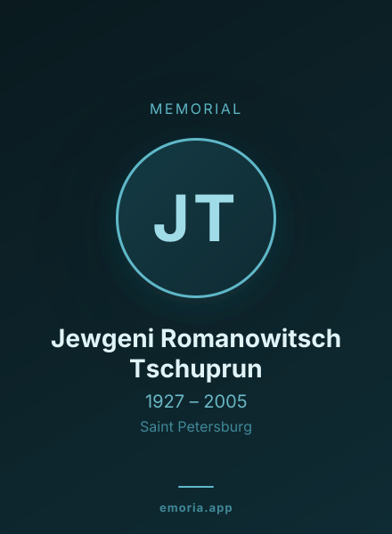 Memorial portrait of Jewgeni Romanowitsch Tschuprun