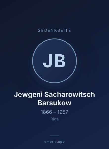 Gedenkportrait von Jewgeni Sacharowitsch Barsukow