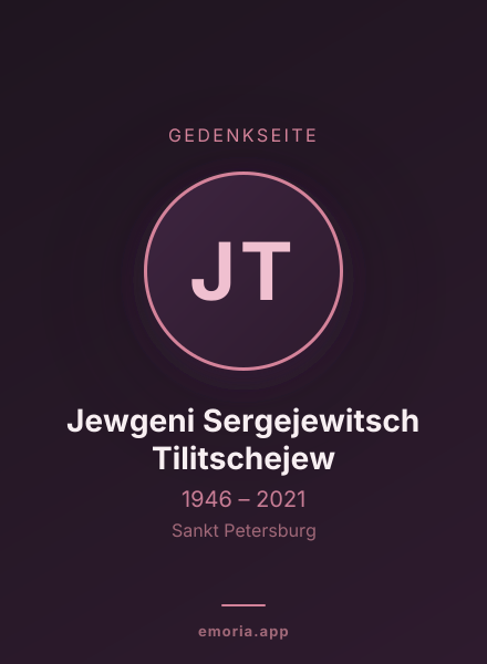 Gedenkportrait von Jewgeni Sergejewitsch Tilitschejew