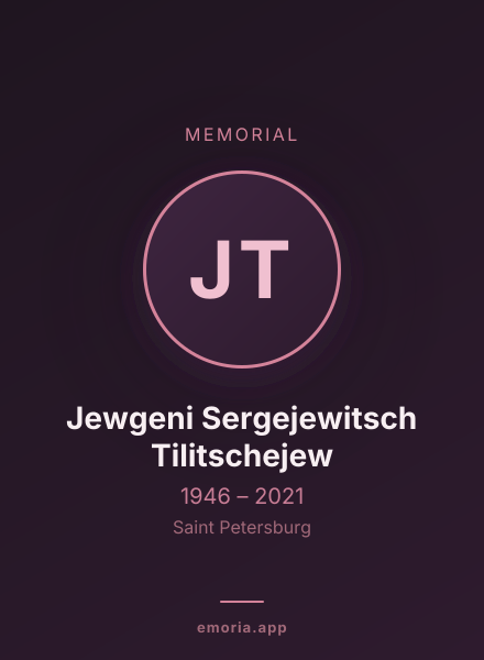 Memorial portrait of Jewgeni Sergejewitsch Tilitschejew
