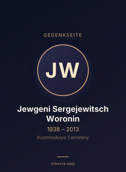 Gedenkportrait von Jewgeni Sergejewitsch Woronin