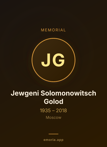 Memorial portrait of Jewgeni Solomonowitsch Golod