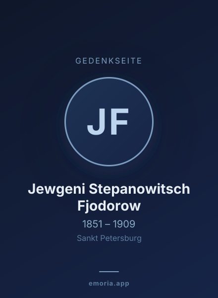 Gedenkportrait von Jewgeni Stepanowitsch Fjodorow