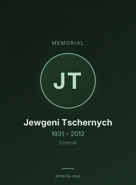 Memorial portrait of Jewgeni Tschernych