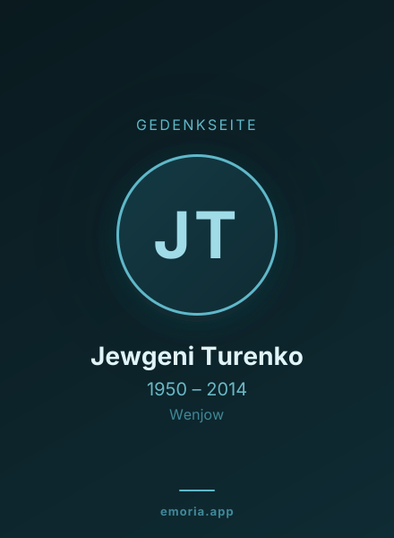 Gedenkportrait von Jewgeni Turenko