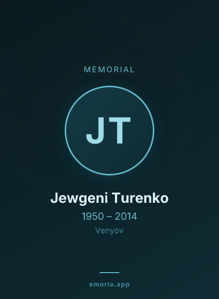 Memorial portrait of Jewgeni Turenko