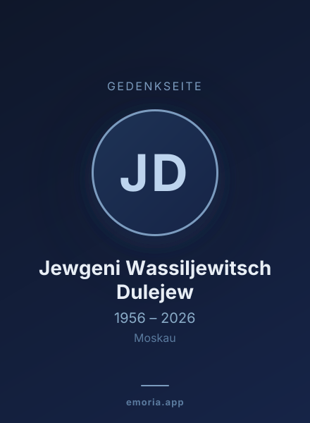 Gedenkportrait von Jewgeni Wassiljewitsch Dulejew