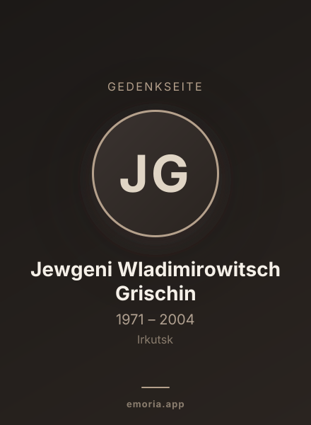 Gedenkportrait von Jewgeni Wladimirowitsch Grischin