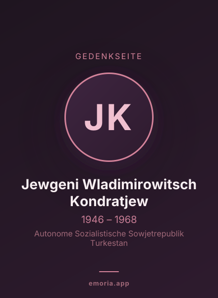 Gedenkportrait von Jewgeni Wladimirowitsch Kondratjew