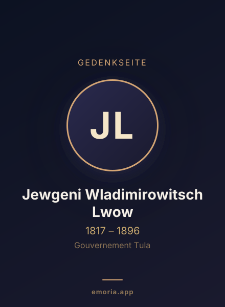 Gedenkportrait von Jewgeni Wladimirowitsch Lwow