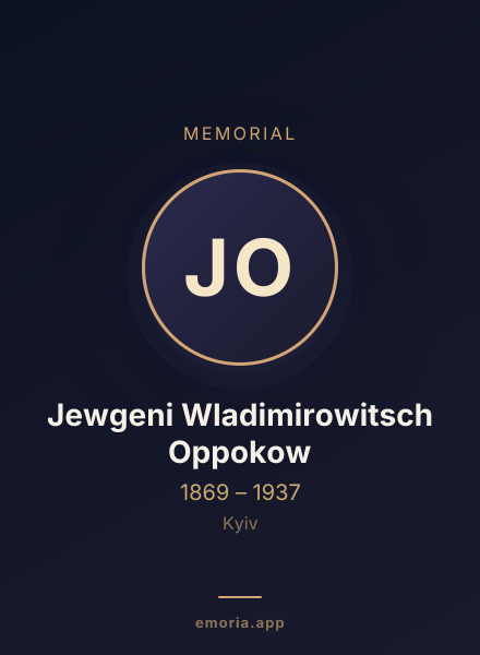 Memorial portrait of Jewgeni Wladimirowitsch Oppokow
