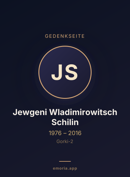 Gedenkportrait von Jewgeni Wladimirowitsch Schilin