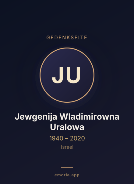 Gedenkportrait von Jewgenija Wladimirowna Uralowa