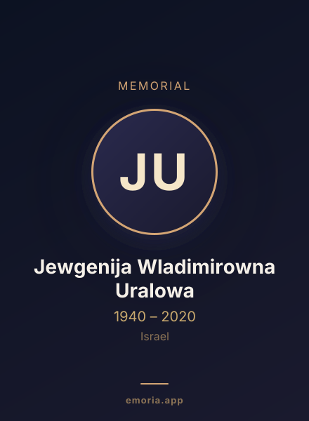 Memorial portrait of Jewgenija Wladimirowna Uralowa