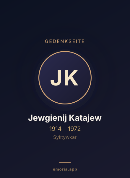 Gedenkportrait von Jewgienij Katajew